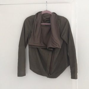 MUUBAA - suede drape jacket - size 8